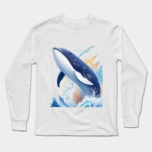 majestic whale in painting style. Long Sleeve T-Shirt